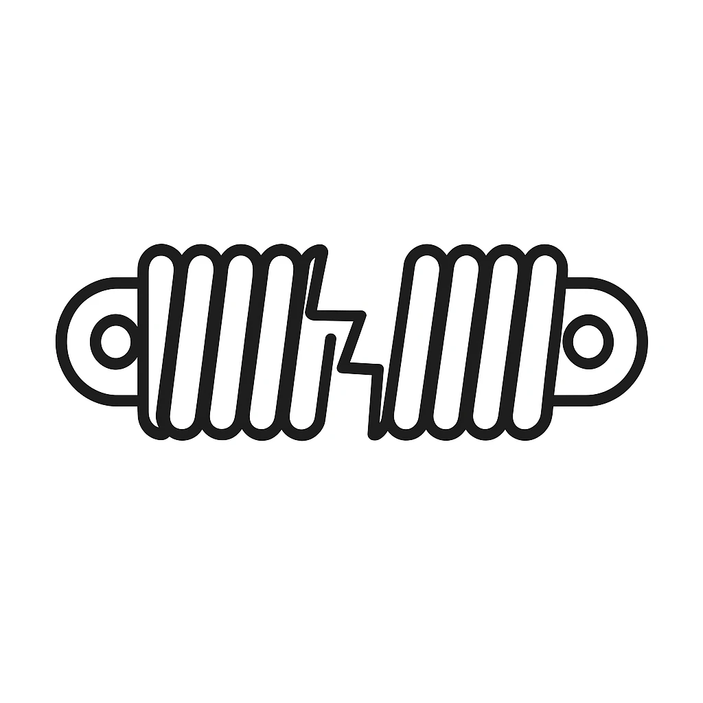 Broken spring repair service icon