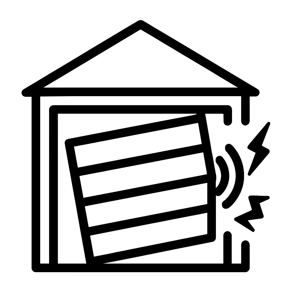 Off-track garage door service icon